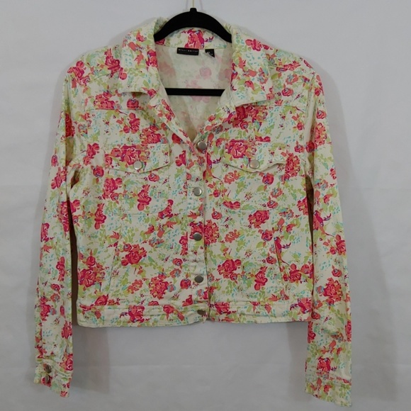 Willi Smith Jackets & Blazers - Will Smith Womens Jacket Yellow Floral Size Large